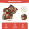 VIKAMA Christmas Plaid Linen Table Runner With Snowflake Xmas Ball Design 4
