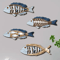 OceanCraft 4PCS Wooden Fish Wall Decor Marine Style Carved Hanging Art 0