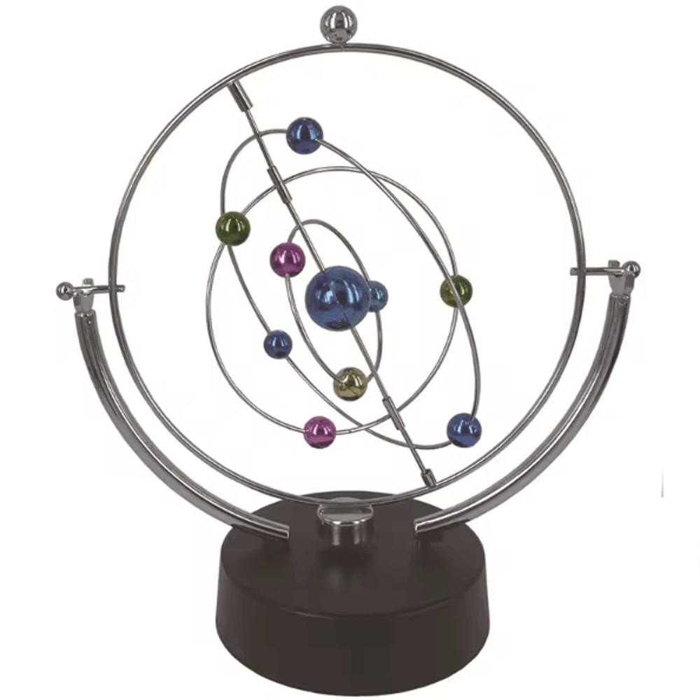 OrbitFlow Celestial Globe Perpetual Motion Pendulum Kinetic Desk Decor 0