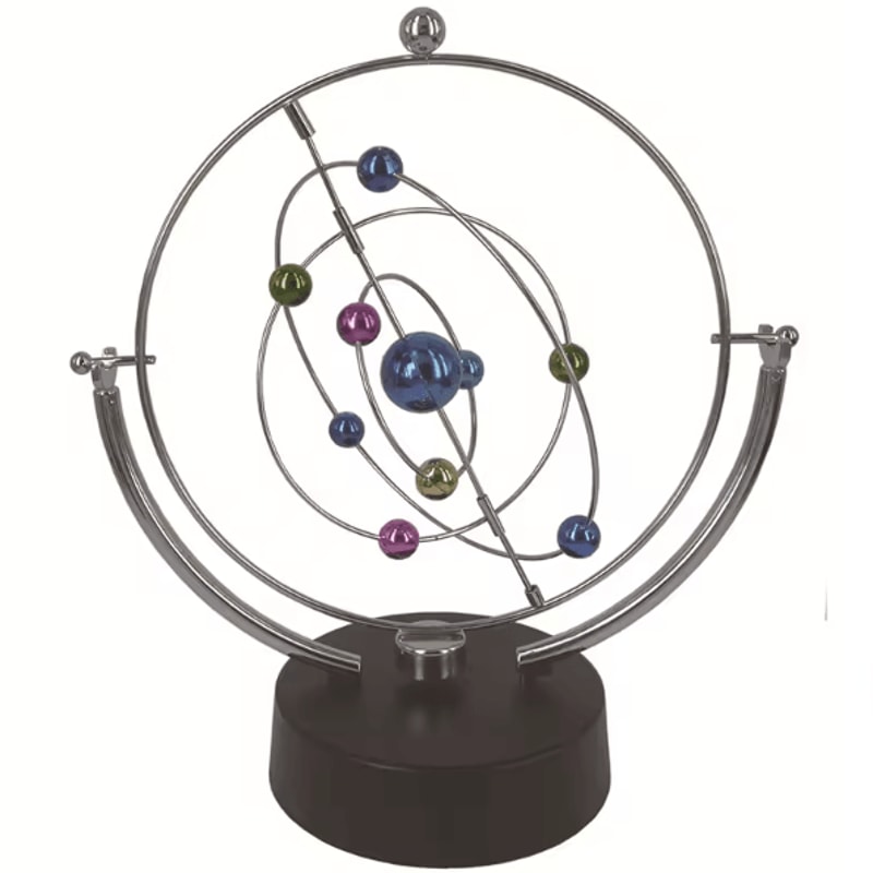 OrbitFlow Celestial Globe Perpetual Motion Pendulum Kinetic Desk Decor 0