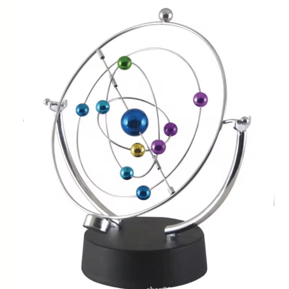 OrbitFlow Celestial Globe Perpetual Motion Pendulum Kinetic Desk Decor 2