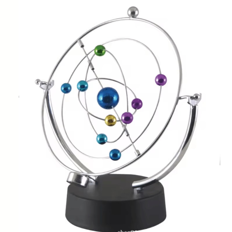 OrbitFlow Celestial Globe Perpetual Motion Pendulum Kinetic Desk Decor 2