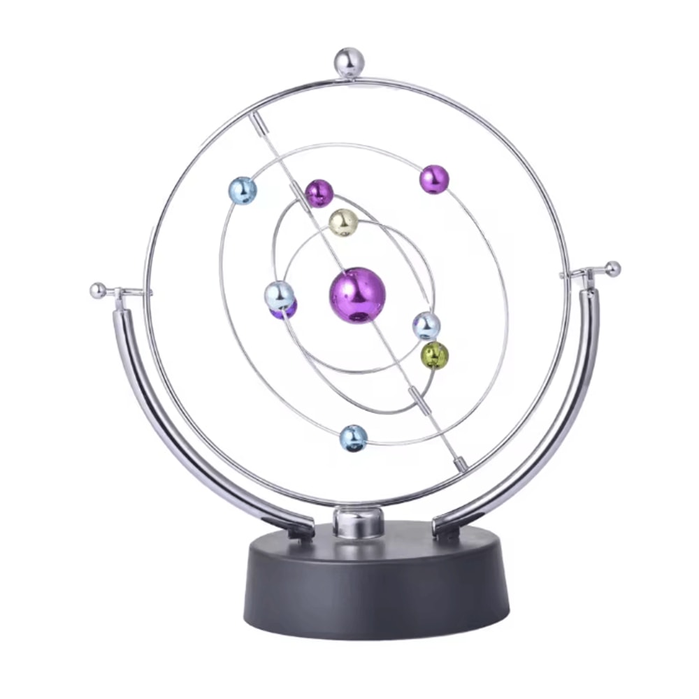 OrbitFlow Celestial Globe Perpetual Motion Pendulum Kinetic Desk Decor 3