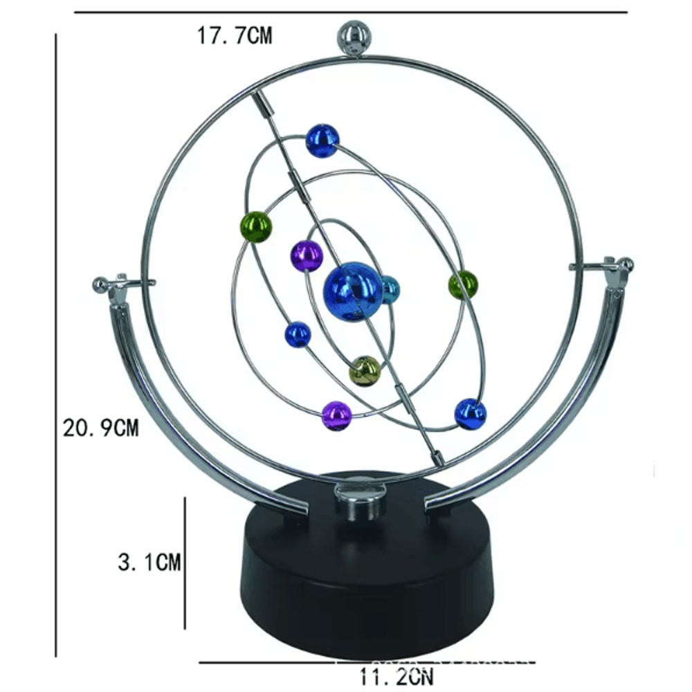 OrbitFlow Celestial Globe Perpetual Motion Pendulum Kinetic Desk Decor 4