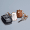Cute Wooden Bear Keychain Personalized Cartoon Animal Couple Key Ring Bag Pendant Gift 2