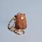 Cute Wooden Bear Keychain Personalized Cartoon Animal Couple Key Ring Bag Pendant Gift 5