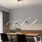 LumiLine Modern LED Linear Chandelier Long Pendant Light For Dining Room Kitchen Decor 0