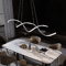 LumiLine Modern LED Linear Chandelier Long Pendant Light For Dining Room Kitchen Decor 1