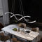 LumiLine Modern LED Linear Chandelier Long Pendant Light For Dining Room Kitchen Decor 1