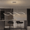 LumiLine Modern LED Linear Chandelier Long Pendant Light For Dining Room Kitchen Decor 2