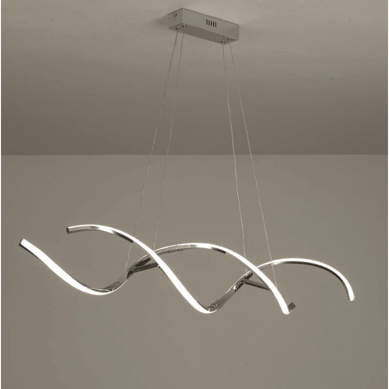 LumiLine Modern LED Linear Chandelier Long Pendant Light For Dining Room Kitchen Decor 3