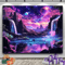 VIKAMA Fantasy Starry Sky Tapestry Glowing Waterfall Galaxy Wall Decor For Living Room 0