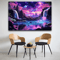 VIKAMA Fantasy Starry Sky Tapestry Glowing Waterfall Galaxy Wall Decor For Living Room 2