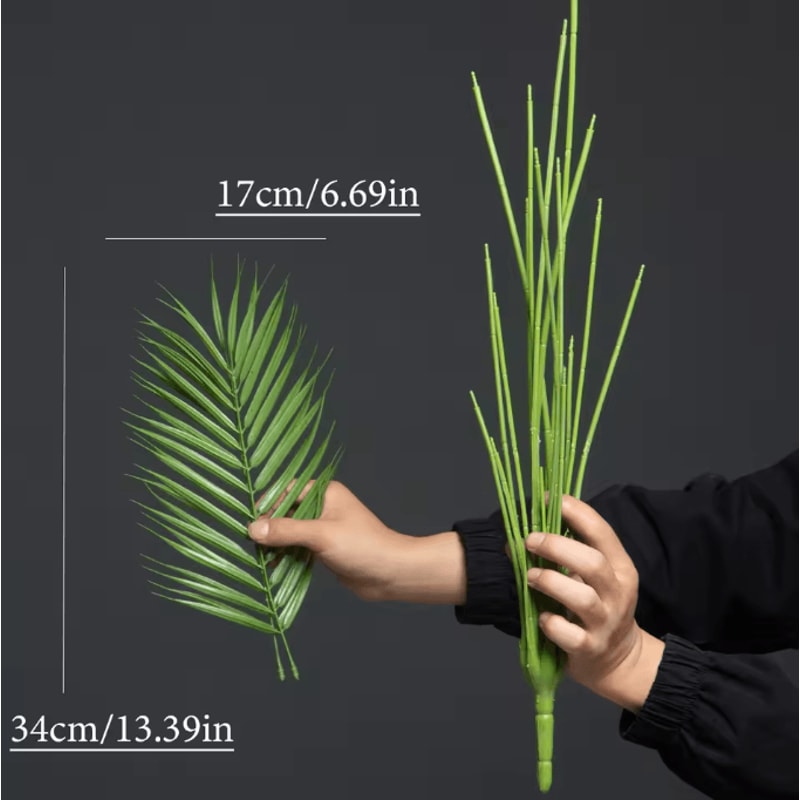 TropiMax 346 Inch Artificial Monstera Palm Leaves Large Tropical Decor Branch 3