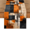 VIKAMA Watercolor Abstract Linen Table Runner Orange Black Stripe Modern Decor 0
