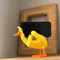 QuackAttitude Funny Duck Statue Middle Finger Cute Resin Desk Decor Gift 2