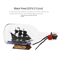 OceanMyst Black Pearl Ship In Bottle Nautical Pirate Decor Glass Ornament 6