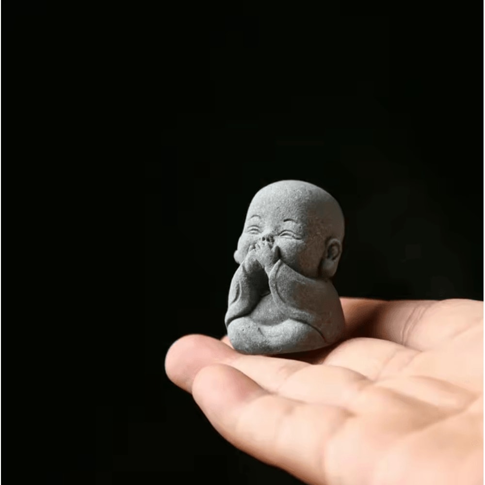 ZenSoul 14PCS Cute Mini Monk Statues Serene Meditation Decor For Desk Garden 4