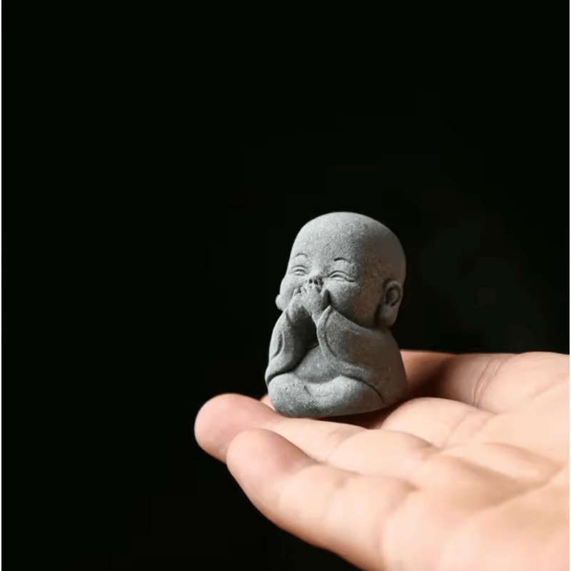 ZenSoul 14PCS Cute Mini Monk Statues Serene Meditation Decor For Desk Garden 4
