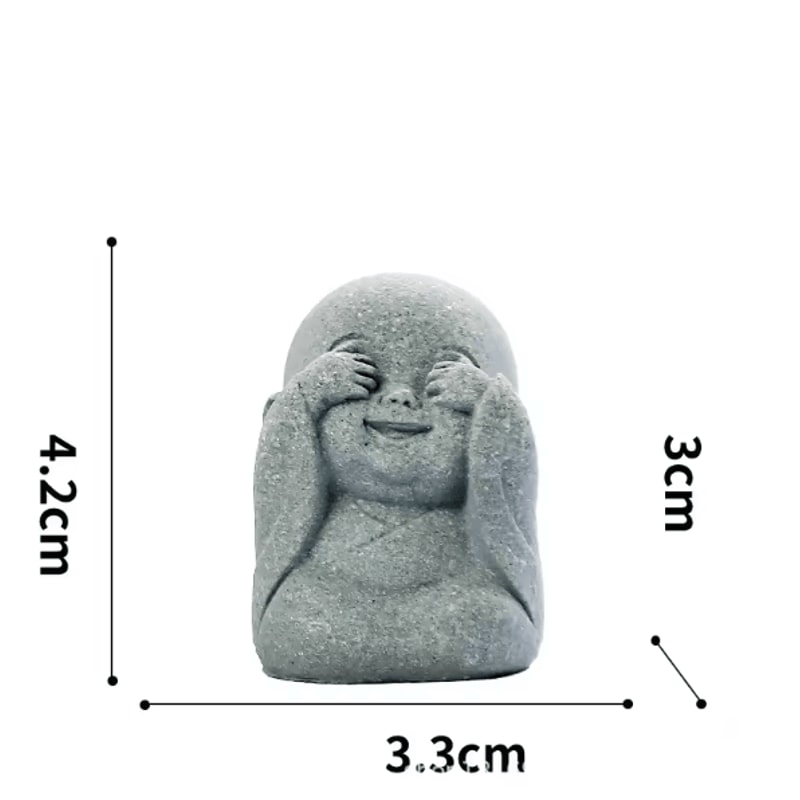 ZenSoul 14PCS Cute Mini Monk Statues Serene Meditation Decor For Desk Garden 7
