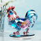 ColorCharm Acrylic Animal Desktop Decoration Cute 2D Figurine Home Office Decor 1