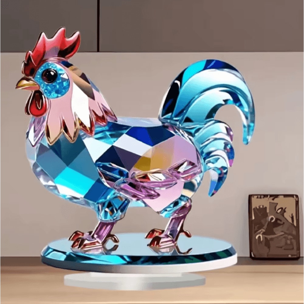 ColorCharm Acrylic Animal Desktop Decoration Cute 2D Figurine Home Office Decor 3