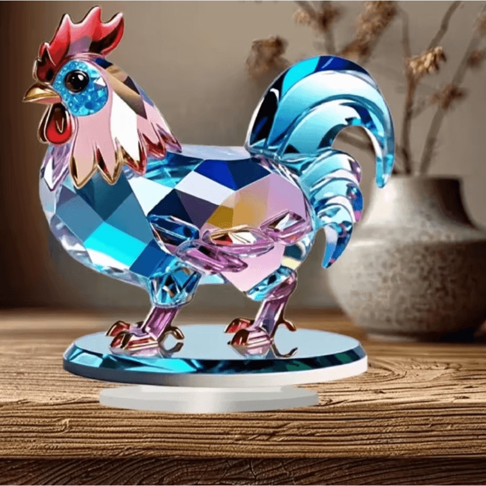 ColorCharm Acrylic Animal Desktop Decoration Cute 2D Figurine Home Office Decor 4