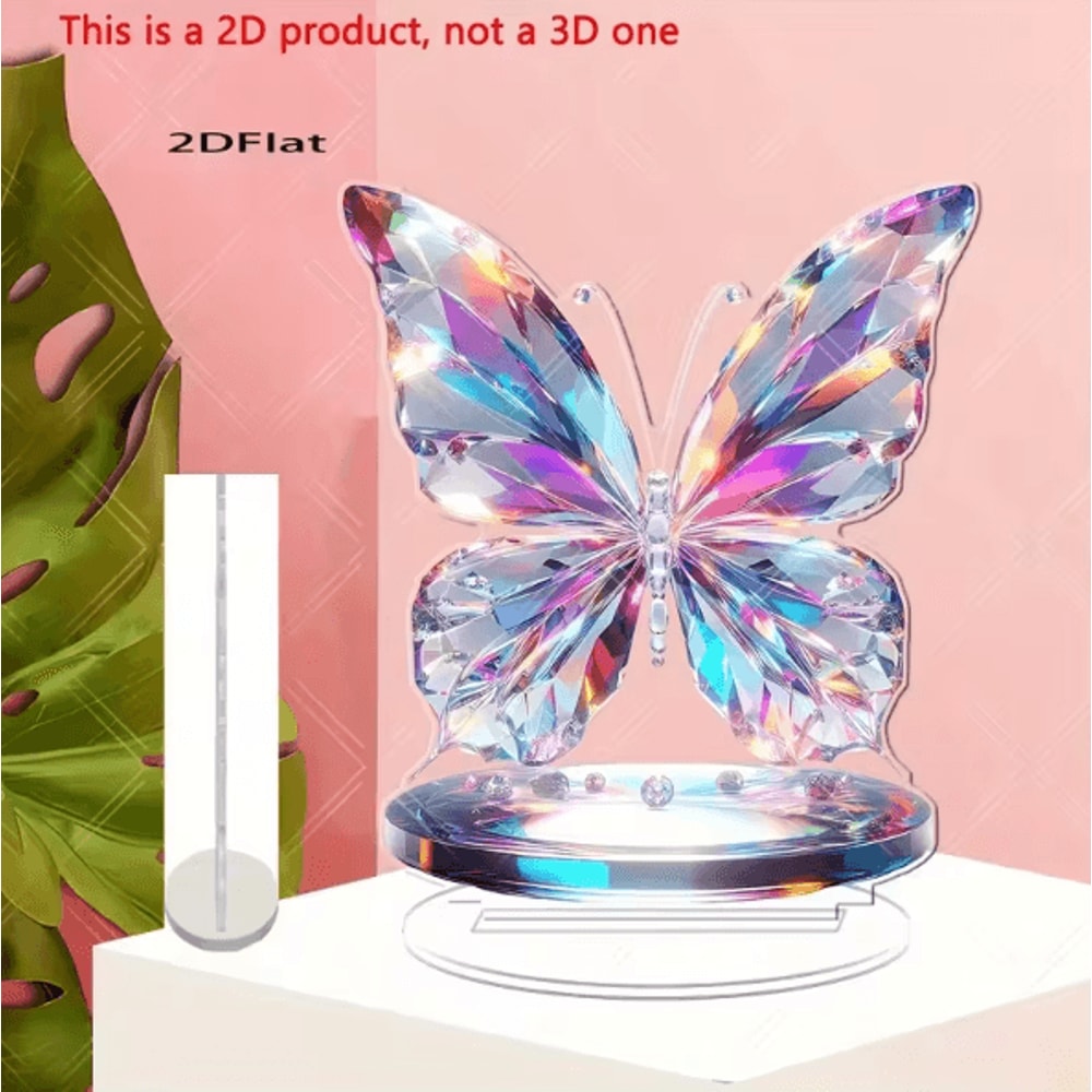 ColorWing 2D Acrylic Butterfly Sculpture Vibrant Desktop Home Decor Ornament 1