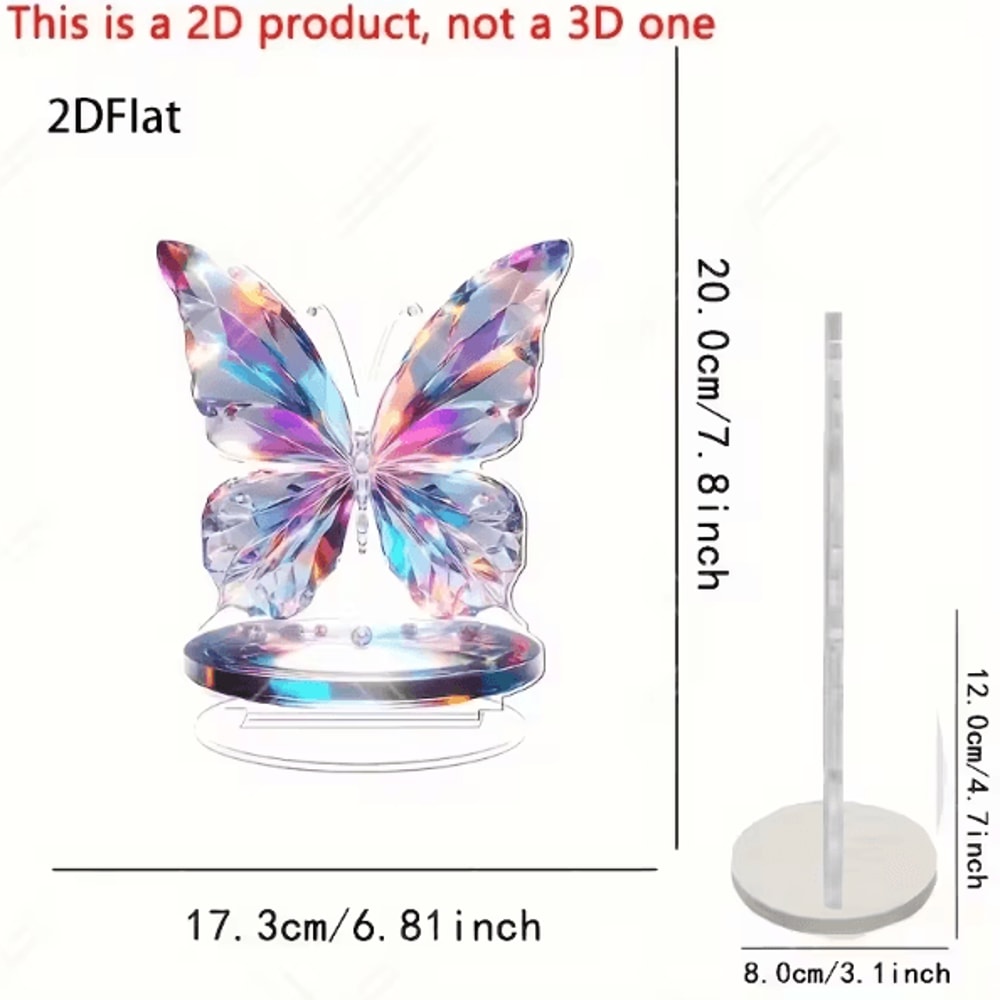 ColorWing 2D Acrylic Butterfly Sculpture Vibrant Desktop Home Decor Ornament 5