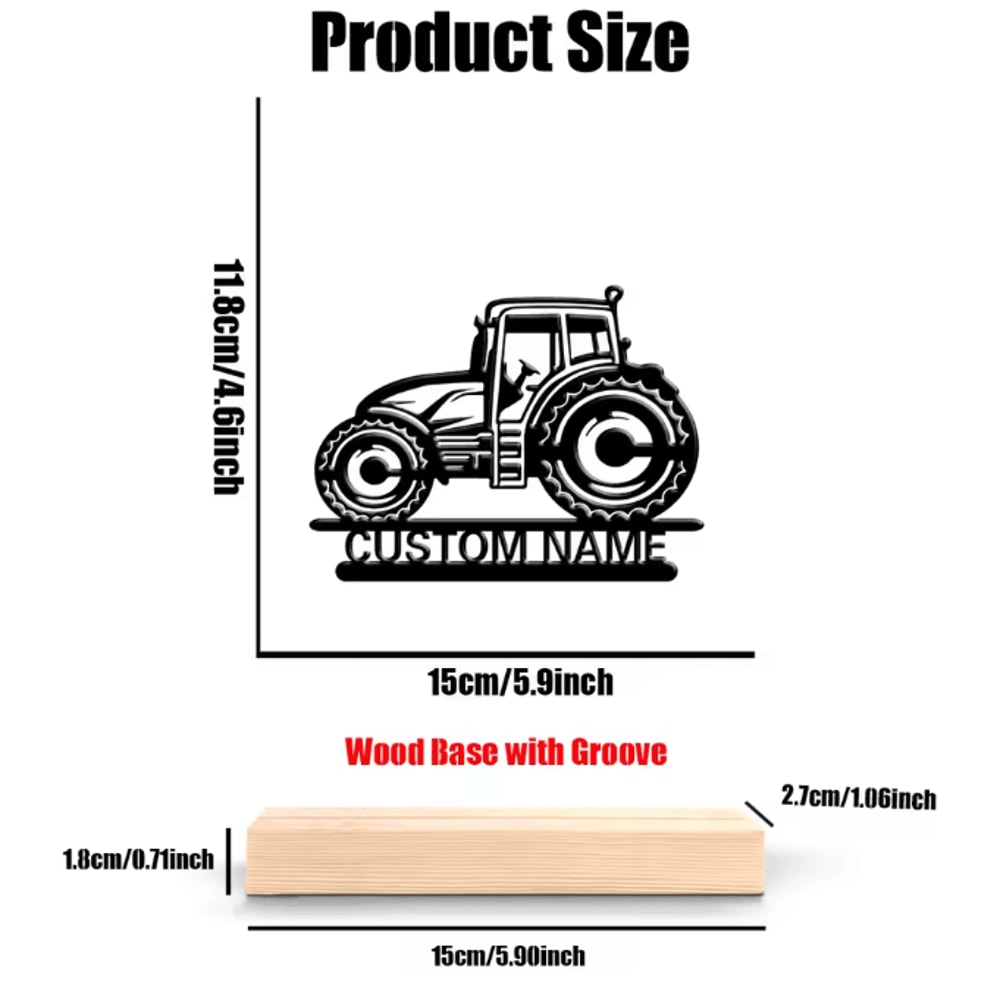 DriveCraft Personalized SUV Metal Art With Wooden Base Desk Decor For Modern Spaces 3