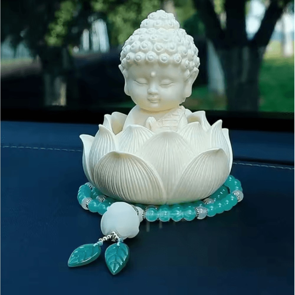 ZenJoy Q Version Cute Buddha Statue Mini Cartoon Desk Decor Spiritual Ornament 0