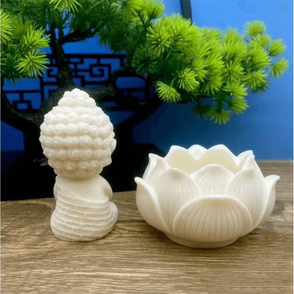 ZenJoy Q Version Cute Buddha Statue Mini Cartoon Desk Decor Spiritual Ornament 3