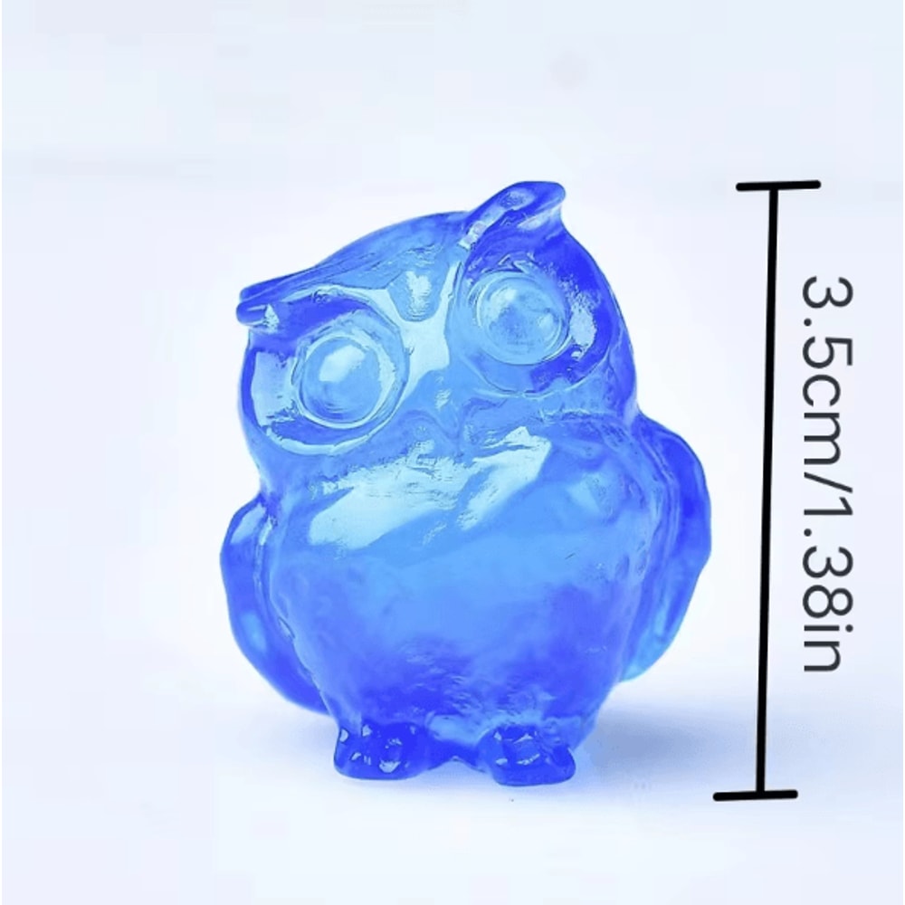 CrystalSpirit Natural Crystal Owl Figurine Healing Gemstone Decor For Home Gifts 9