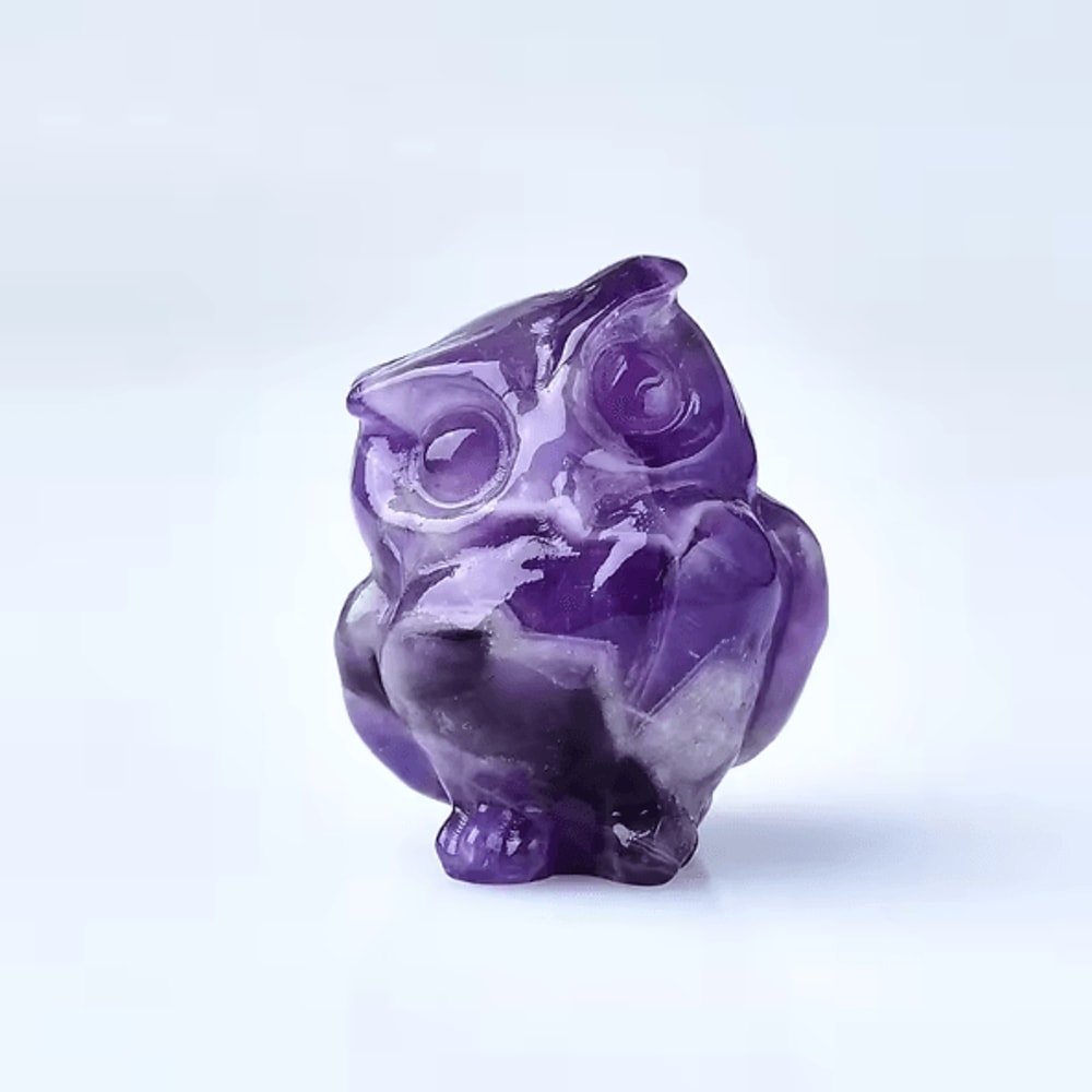CrystalSpirit Natural Crystal Owl Figurine Healing Gemstone Decor For Home Gifts 2