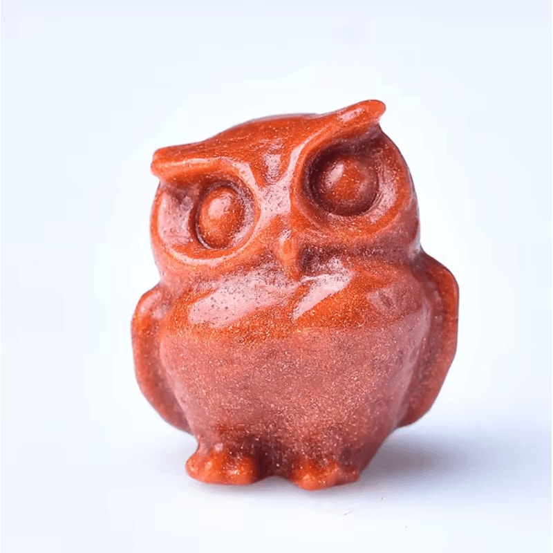 CrystalSpirit Natural Crystal Owl Figurine Healing Gemstone Decor For Home Gifts 5