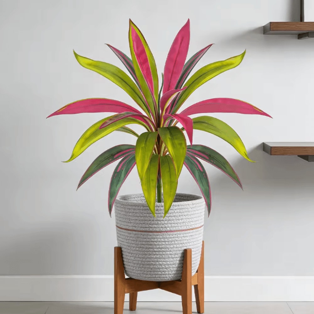 TropiDraca 17Leaf Artificial Dracaena Plant 177 Inch Tropical Palm Decor Branch 1