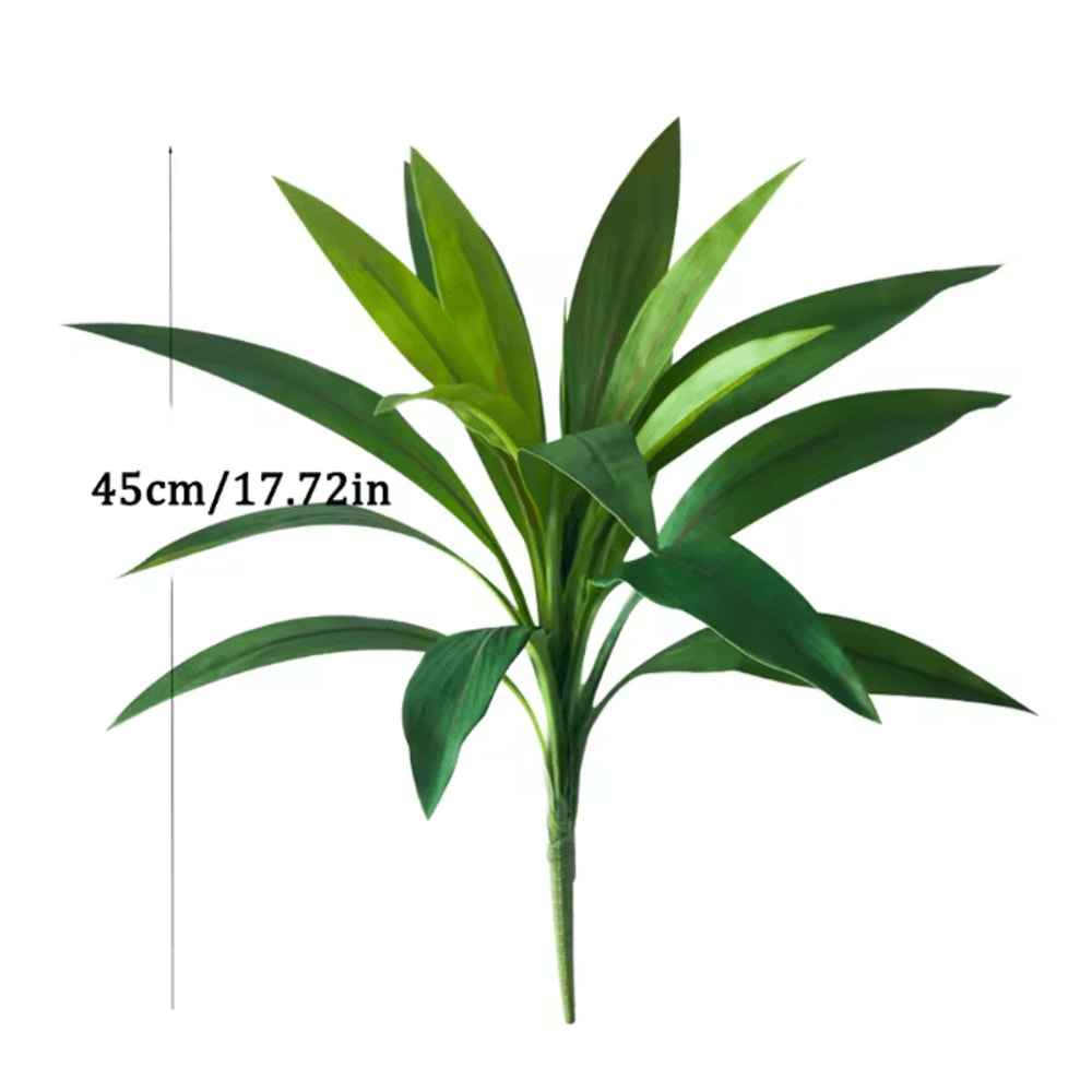 TropiDraca 17Leaf Artificial Dracaena Plant 177 Inch Tropical Palm Decor Branch 6
