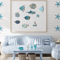 OceanCraft 10PCS Wooden Fish Wall Decor Nautical Coastal Hanging Art Set 2