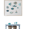 OceanCraft 10PCS Wooden Fish Wall Decor Nautical Coastal Hanging Art Set 4