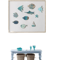 OceanCraft 10PCS Wooden Fish Wall Decor Nautical Coastal Hanging Art Set 4