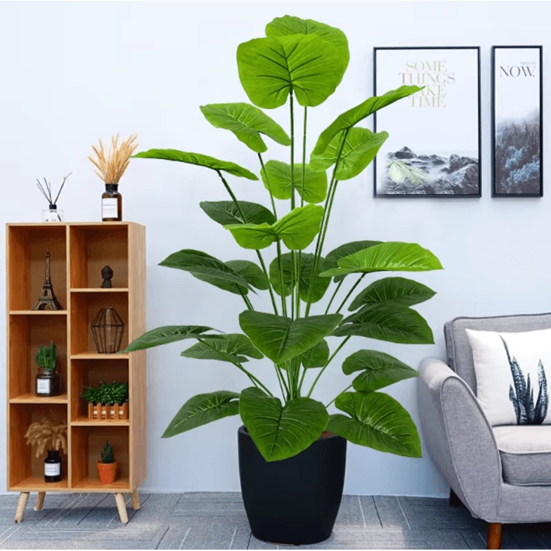 GreenMajesty 433 Inch Large Artificial Plant Tree Lush Indoor Outdoor Decor 0