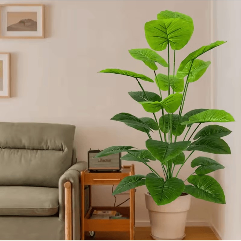 GreenMajesty 433 Inch Large Artificial Plant Tree Lush Indoor Outdoor Decor 1