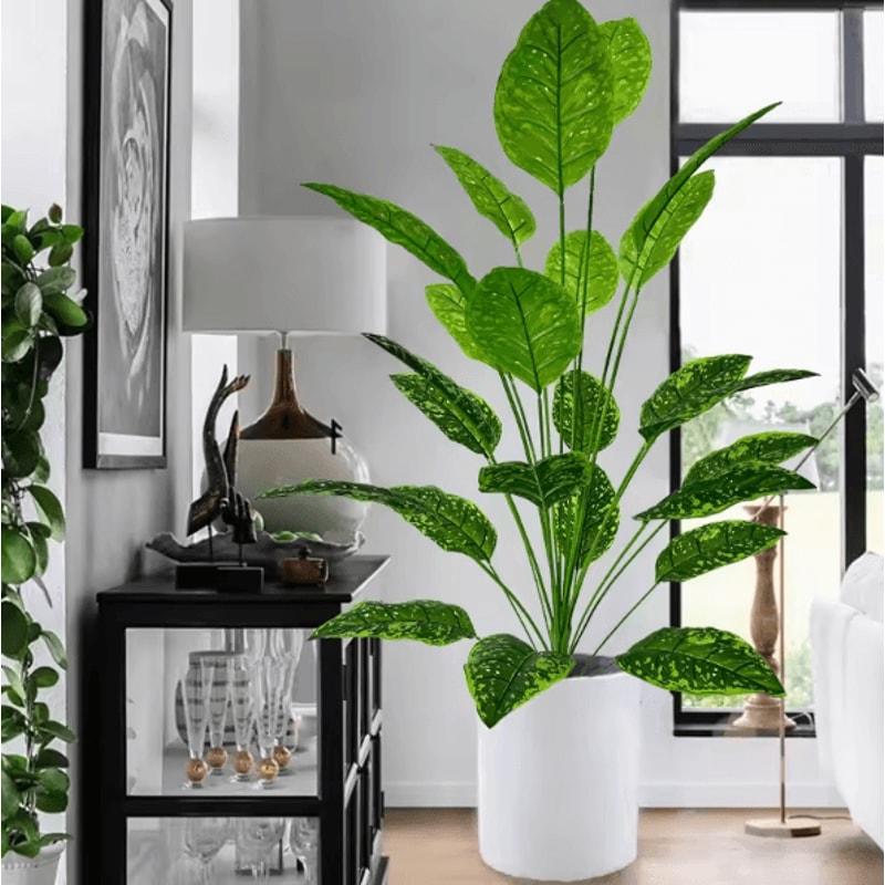 GreenMajesty 433 Inch Large Artificial Plant Tree Lush Indoor Outdoor Decor 2