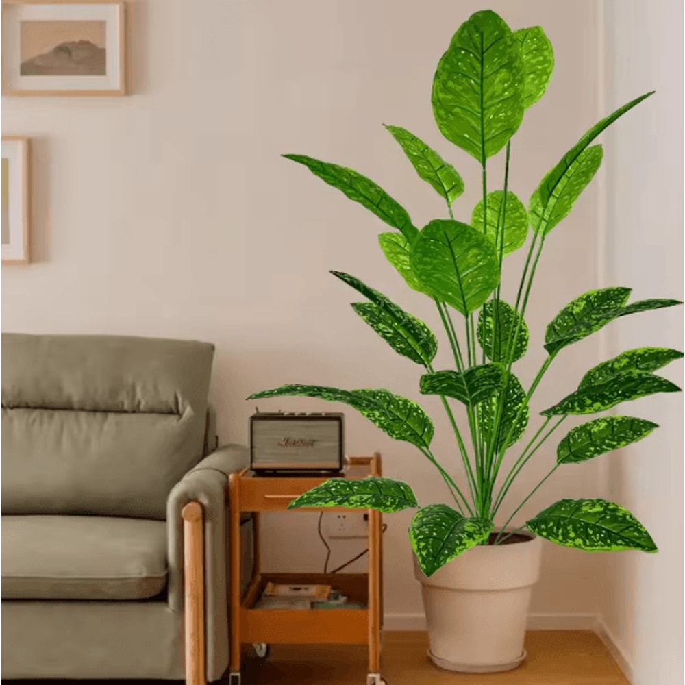 GreenMajesty 433 Inch Large Artificial Plant Tree Lush Indoor Outdoor Decor 3