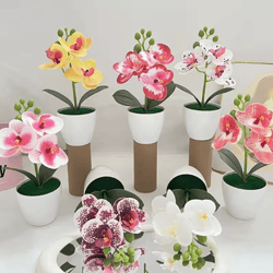 minizen artificial bonsai plant potted fake tree for home & desk decor