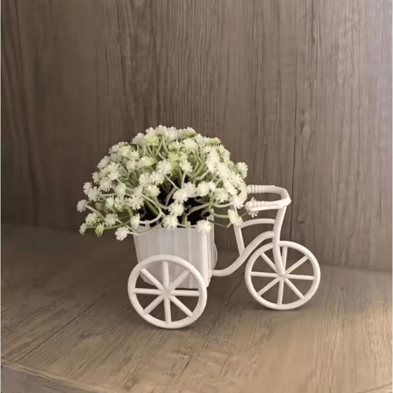 RustiCycle Vintage Mini Bicycle Model With Flower Basket Desk Decor 3
