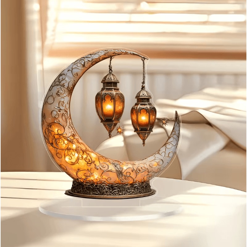 LunaCharm Wooden Moon And Stars Key Holder Wall Decor With Hooks 1