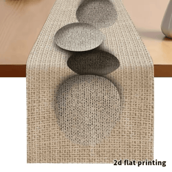 earth tone pebble pattern table runner textured neutral farmhouse decor