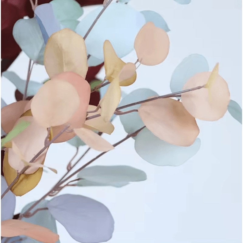 GreenVibe Long Stem Artificial Eucalyptus Leaves Wall And Vase Decor 3