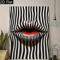 MonoMuse Abstract Striped Lip Canvas Wall Art Black And White Modern Decor 1